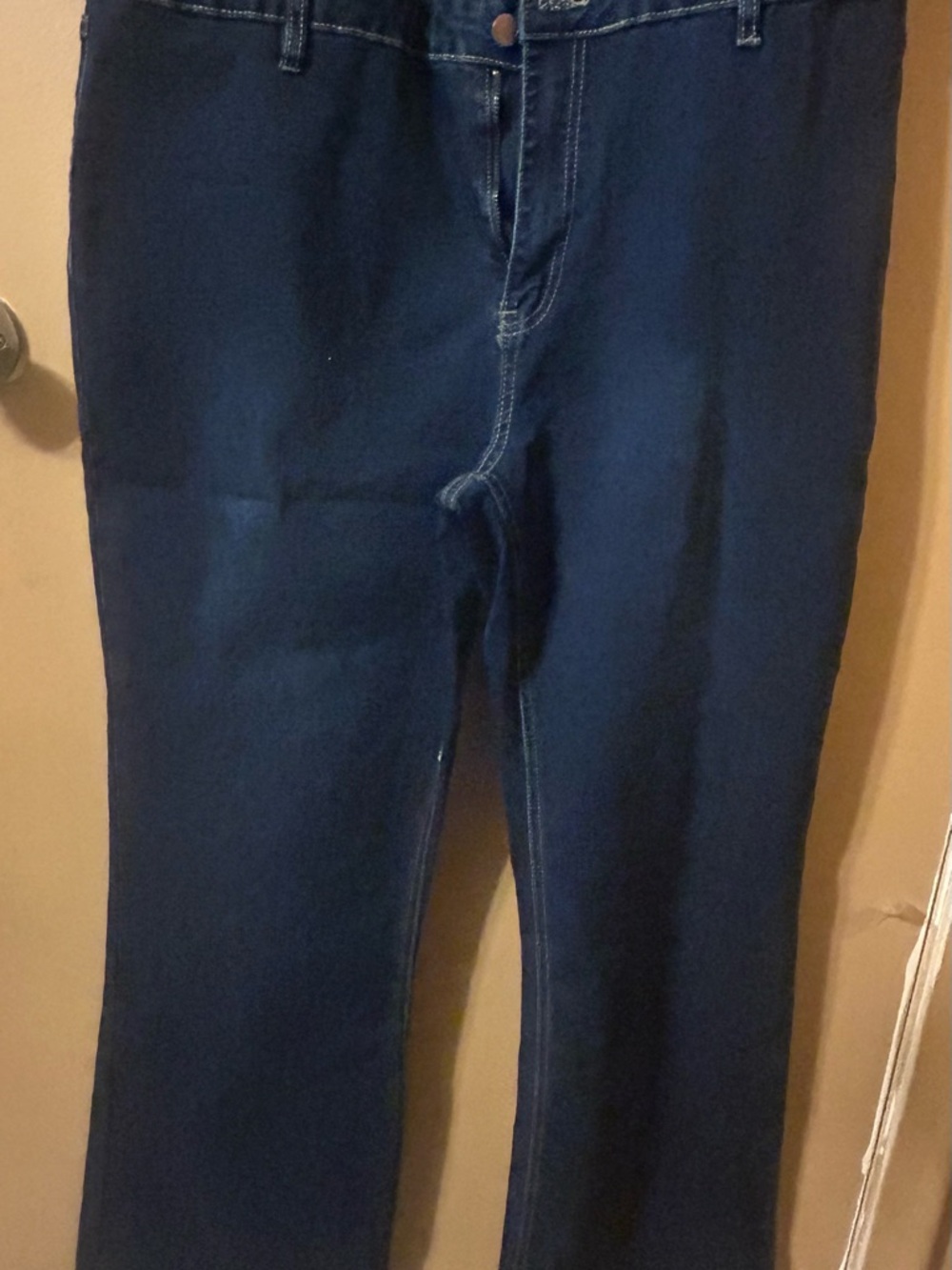 Fashion Nova Dark Blue Denim Jumpsuit - Picture 8 of 9